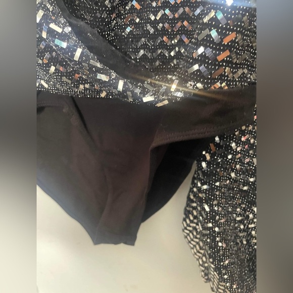 Zara silver bodysuit/ blouse formal size small - Picture 4 of 8